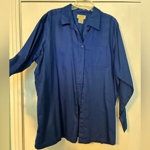 St. John's Bay Men's Royal Blue Long-Sleeve Button-Down Shirt